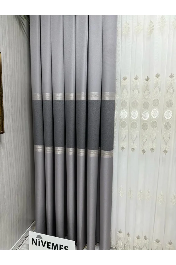 NİVEMESHOME MANAVGAT Серый FT632113 V-5401 1/3 TIGHT LOOP FON PERDE АРМ