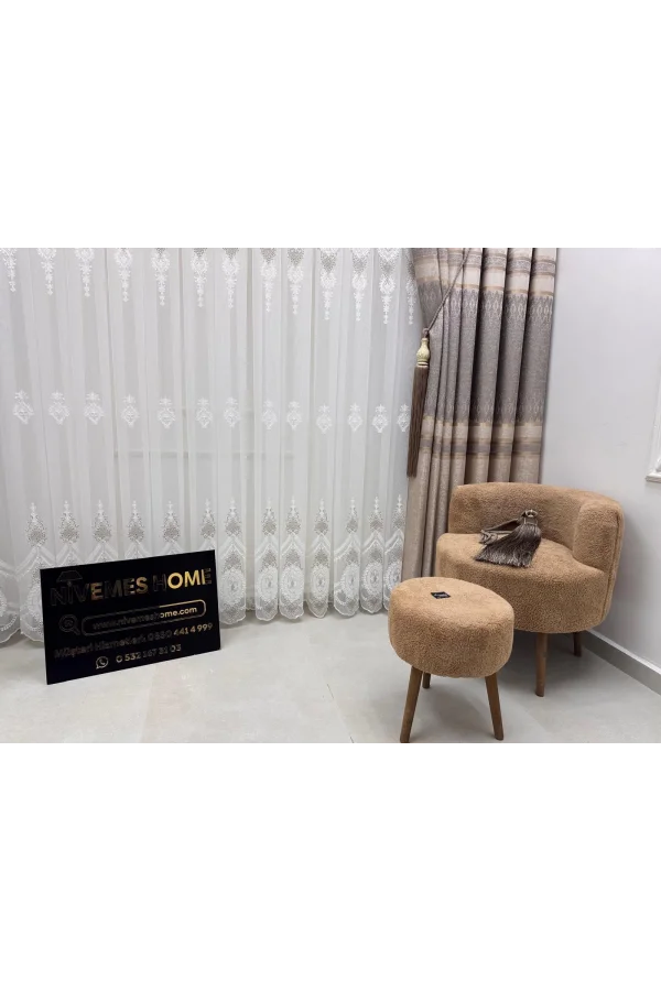 NİVEMESHOME MASAL 1/3 SIK PİLELİ TÜL PERDE APM