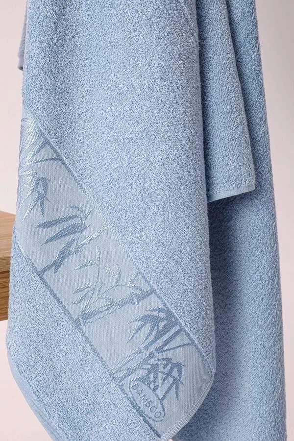 NİVEMESHOME TOALLA DE BAÑO DE BAMBÚ AZUL NURPAK