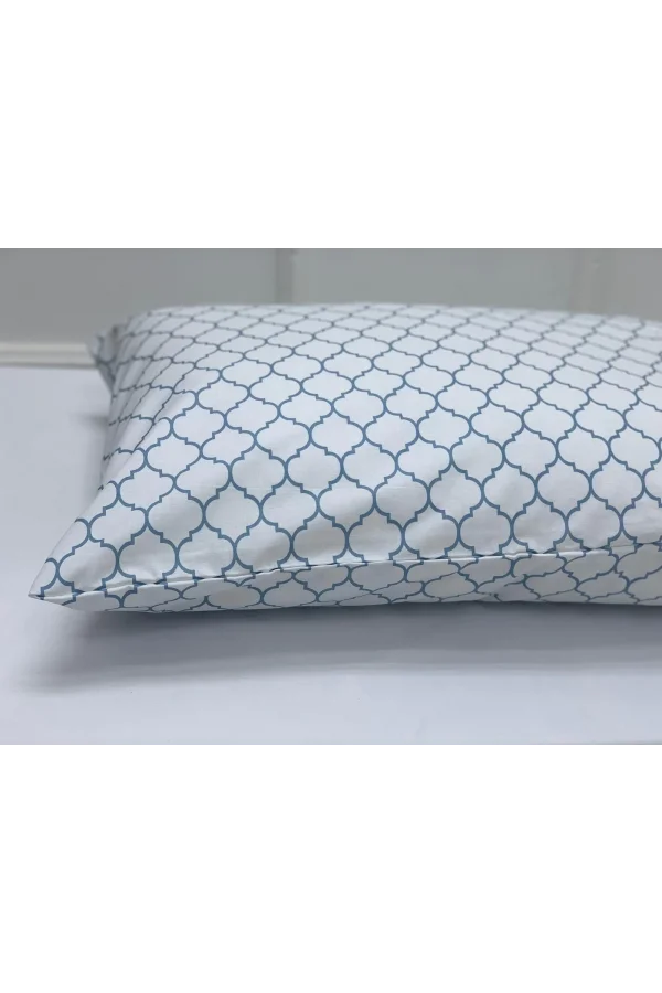 NİVEMESHOME MAVİ GEOMETRİK DESEN 2 Lİ YASTIK KILIFI KAPAKLI 50X70