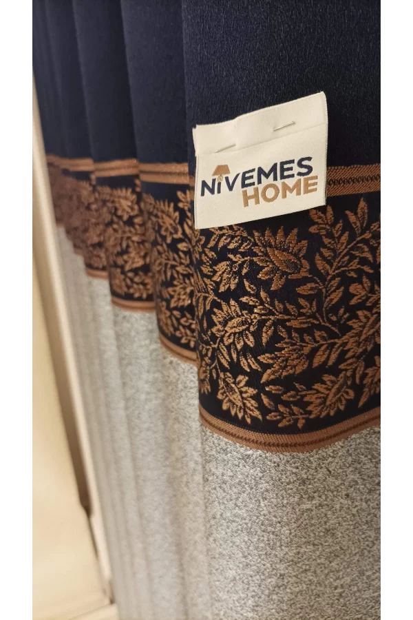 NİVEMESHOME META GRİ / BRONZ 1/3 مكون من سيك بيليه فون بيريد أبم