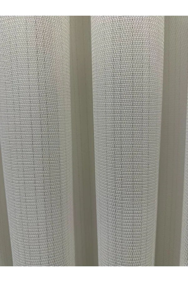 NİVEMESHOME MEVA GOLDGESTREIFTES 1/2,5 DICKES GEFALTERTES TÜLLVORHANG APM