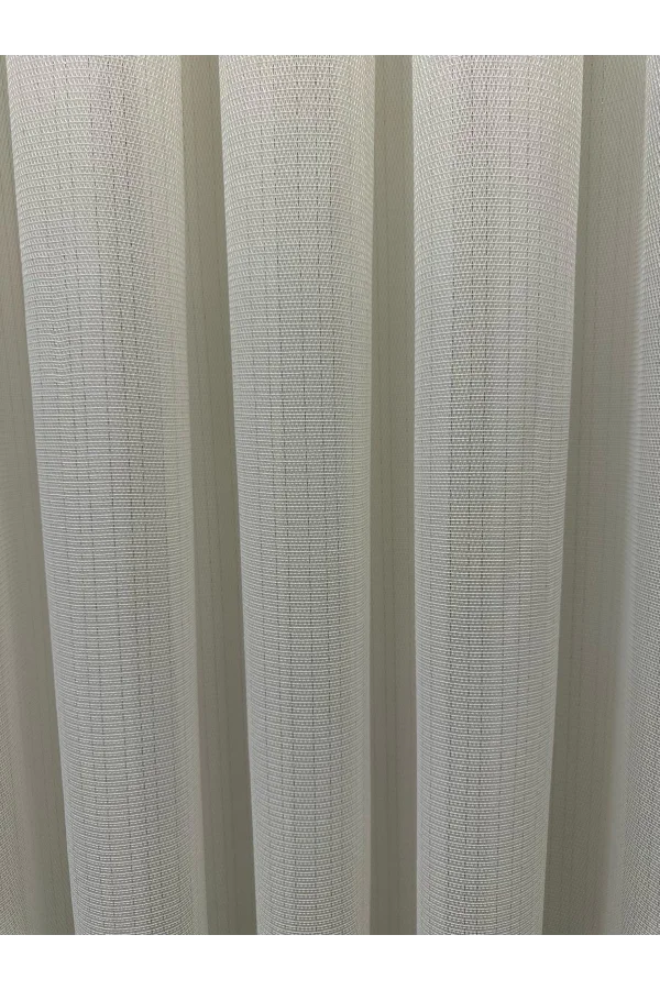 NİVEMESHOME MEVA GOLDGESTREIFTES 1/2,5 DICKES GEFALTERTES TÜLLVORHANG APM