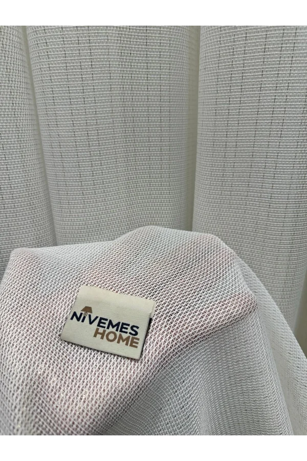 NİVEMESHOME MEVA GOLD-GESTREIFTES 1/3 ENGPÜLLER TÜLL VORHANG APM