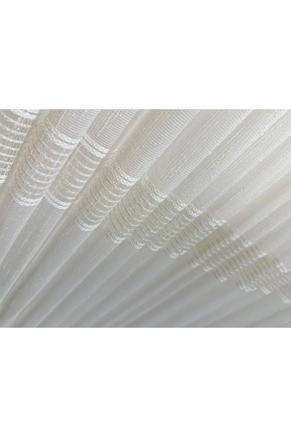 NİVEMESHOME MEVRA ALTIN ÇİZGİLİ 1/3 SIK PİLELİ TÜL PERDE APM