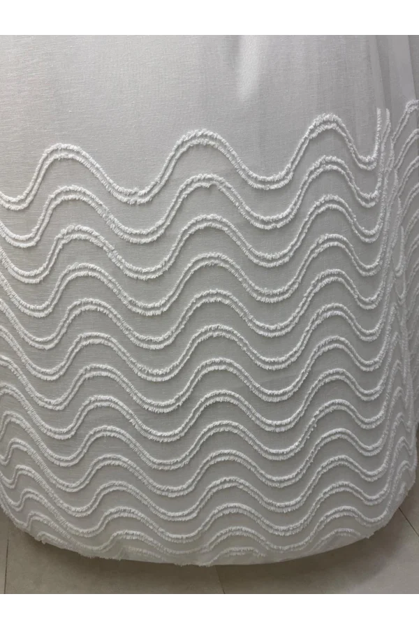 NİVEMESHOME MILA HALF PATTERNED 1/3 RUFFLED TULLE CURTAIN APM