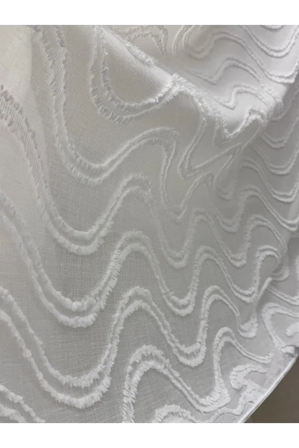 NİVEMESHOME MILA HALF PATTERNED 1/3 RUFFLED TULLE CURTAIN APM