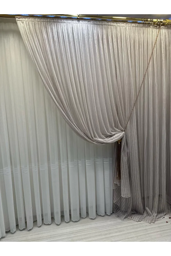 NİVEMESHOME MIRABELLA2 WJ12031.802 1/3 SIK PİLELİ TÜL PERDE APM