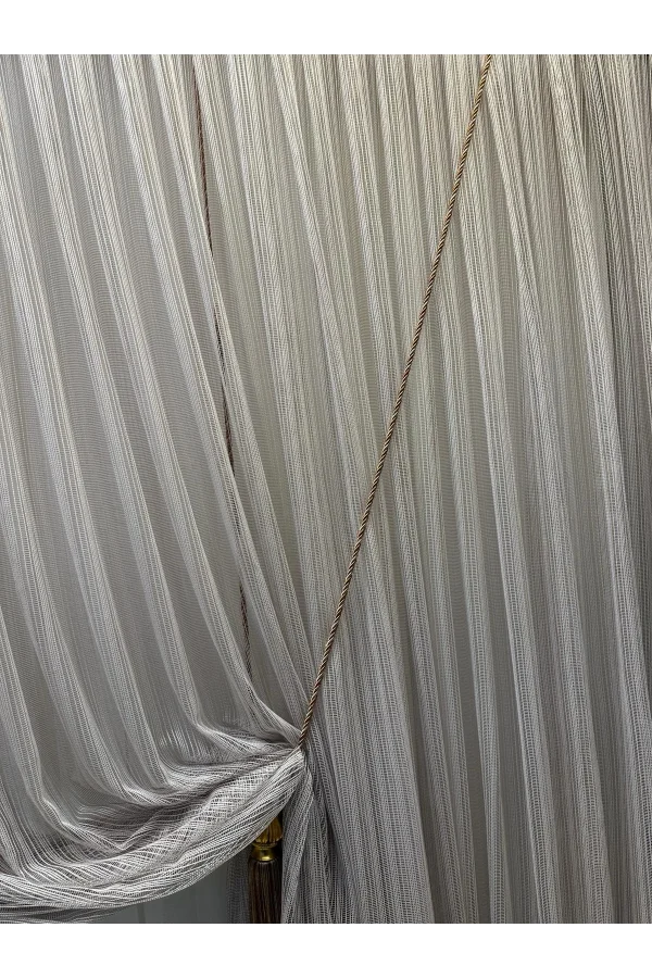 NİVEMESHOME MIRABELLA2 WJ12031.802 1/3 SIK PİLELİ TÜL PERDE APM