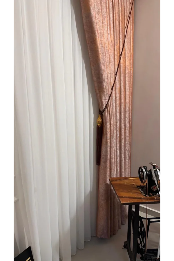 NİVEMESHOME MIZRAKLI FIR0914 AR03102 1/2,5 SIK PİLELİ BEYAZ TÜL PERDE APM