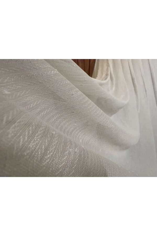 NİVEMESHOME MIZRAKLI FIR0914 AR03102 1/2,5 SIK PİLELİ BEYAZ TÜL PERDE APM