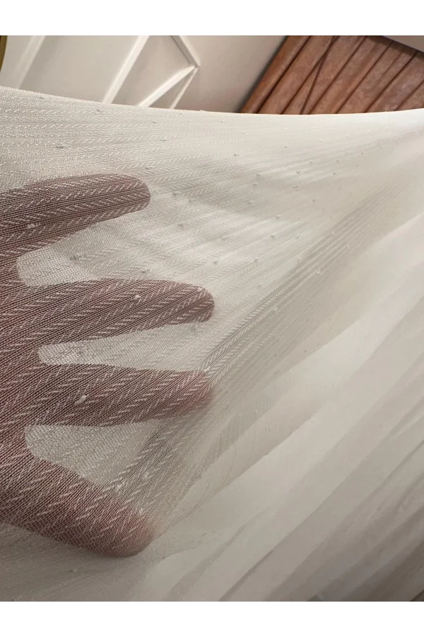 NİVEMESHOME MIZRAKLI FIR0914 AR03102 1/2,5 SIK PİLELİ BEYAZ TÜL PERDE APM