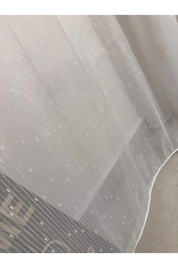 NİVEMESHOME MIZRAKLI FIR0914 AR03102 1/2,5 SIK PİLELİ BEYAZ TÜL PERDE APM