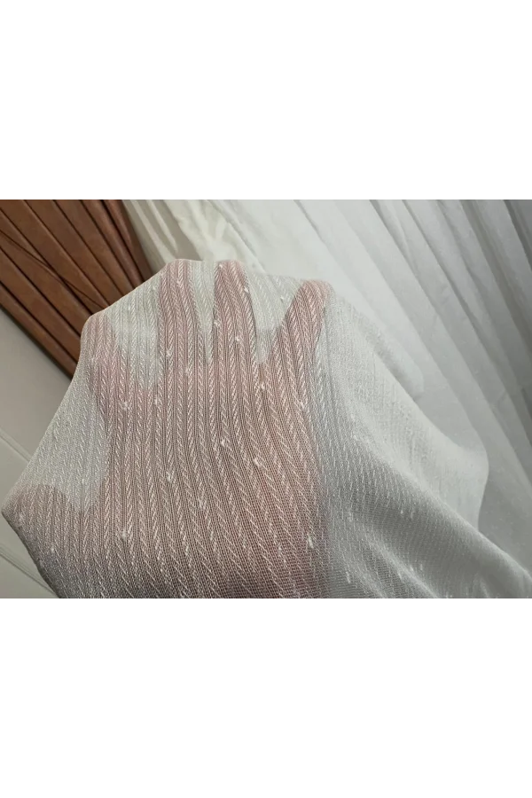 NİVEMESHOME MIZRAKLI FIR0914 AR03102 1/3 SIK PİLELİ BEYAZ TÜL PERDE APM