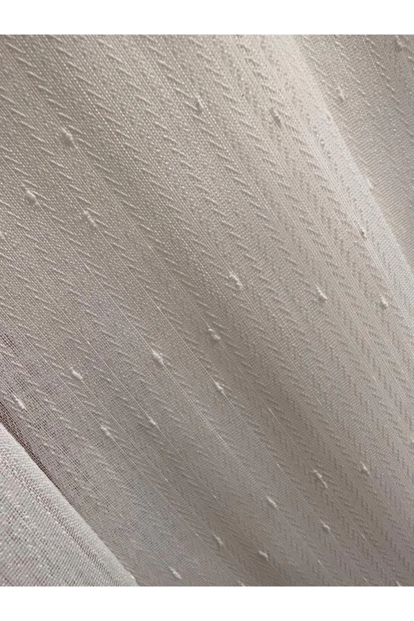 NİVEMESHOME MIZRAKLI FIR0914 AR03102 1/3 SIK PİLELİ BEYAZ TÜL PERDE APM