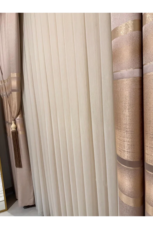 NİVEMESHOME LANZE FEUER0914 AR03102 RAUCHFARBE 1/3 DICK GERÜSCHTER TÜLL VORHANG APM