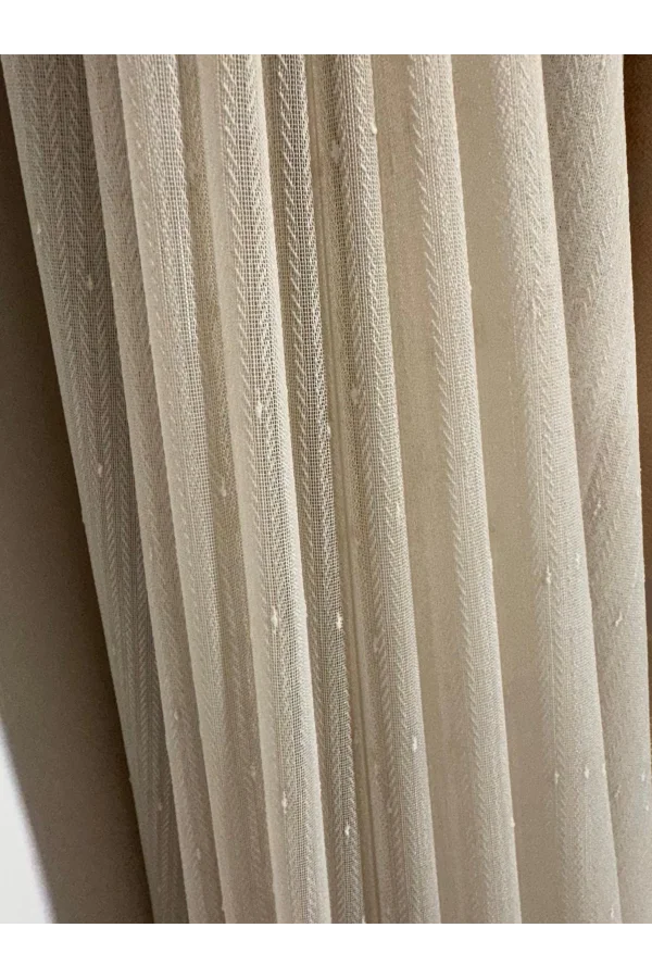 NİVEMESHOME LANZE FEUER0914 AR03102 RAUCHFARBE 1/3 DICK GERÜSCHTER TÜLL VORHANG APM