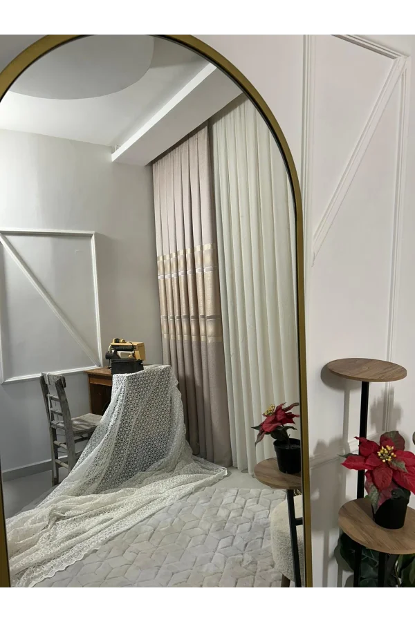 NİVEMESHOME LANZE FEUER0914 AR03102 RAUCHFARBE 1/3 DICK GERÜSCHTER TÜLL VORHANG APM