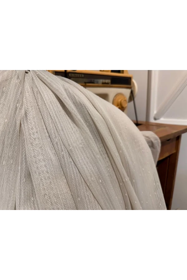 NİVEMESHOME LANZE FEUER0914 AR03102 RAUCHFARBE 1/3 DICK GERÜSCHTER TÜLL VORHANG APM