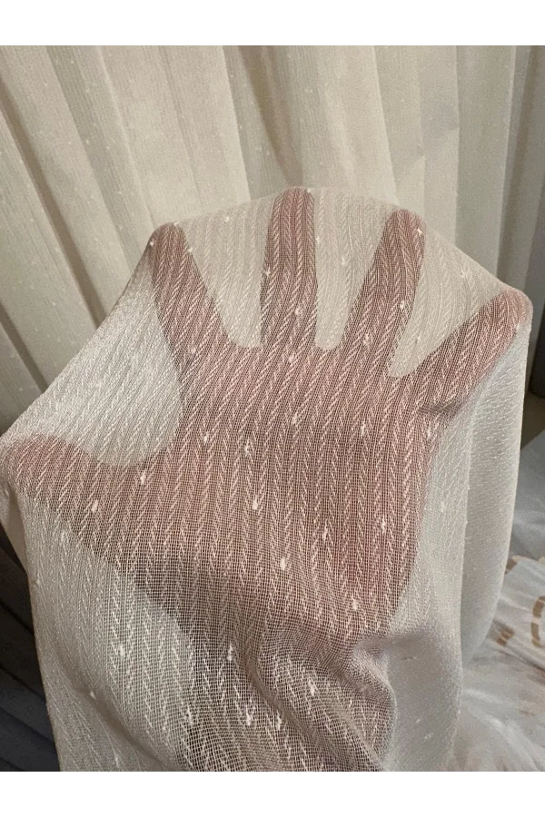 NİVEMESHOME MIZRAKLI FIR0914 AR03102 V-102 1/2,5 SIK PİLELİ TÜL PERDE APM