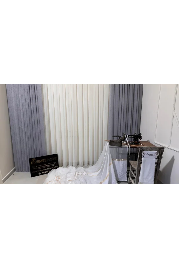 NİVEMESHOME SPITZENLANZE FIR0914 AR03102 V-102 1/3 ENG PLEATED TÜLLVORHANG APM