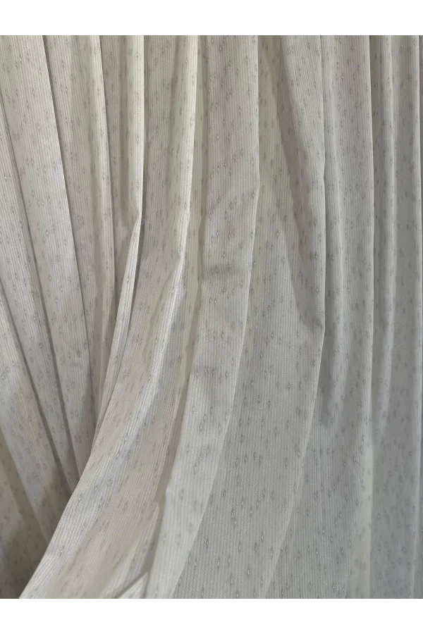 NİVEMESHOME MIZRAKLI FIR0914 AR03102 V-105 GRİ 1/2,5 SIK PİLELİ TÜL PERDE APM