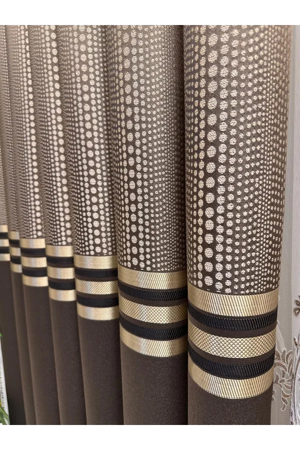 NİVEMESHOME MIZRAKLI FT632256 V-5302 TOPRAK  1/3 SIK PİLE FON PERDE APM