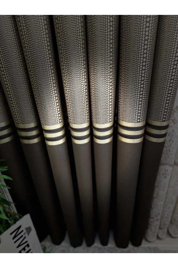 NİVEMESHOME MIZRAKLI FT632256 V-5302 TOPRAK  1/3 SIK PİLE FON PERDE APM