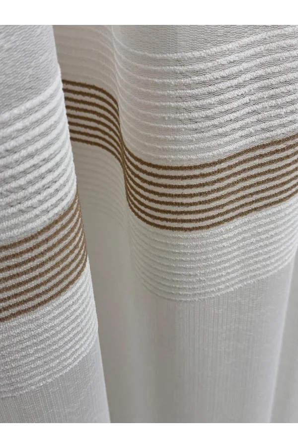 NİVEMESHOME MODERN KAFFEEVERLAUF 1/3 DICKFALTEX TÜLLVORHANG APM