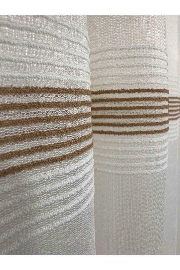 NİVEMESHOME MODERN KAFFEEVERLAUF 1/3 DICKFALTEX TÜLLVORHANG APM