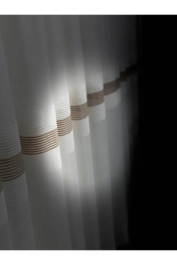 NİVEMESHOME MODERN KAFFEEVERLAUF 1/3 DICKFALTEX TÜLLVORHANG APM