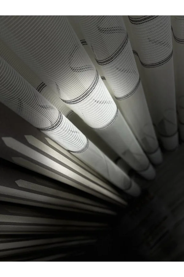 NİVEMESHOME MODERN ZIRH GÖRÜNÜMLÜ ECRÚ 1/3 PLISADA CORTINA DE TUL APM