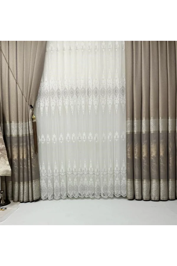 NİVEMESHOME MONALİZZA V-5421 1/3 SIK PİLELİ FON PERDE PERDE APM