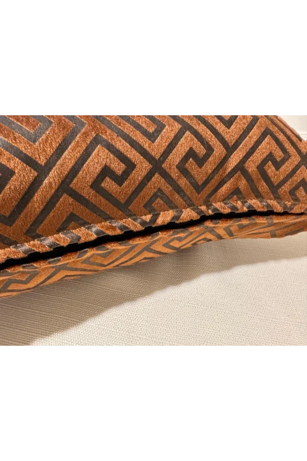 NİVEMESHOME MONET ZİGZAG ELYAF GEFÜLLTES KISSEN KAFFEE-ANTHRAZIT 45 X 45