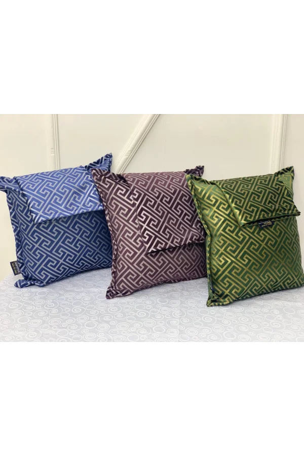 NİVEMESHOME MONET ZIGZAG FIBRA CUSCINO RIPIENO BLU SCURO 45 X 45