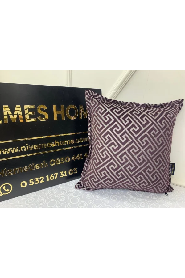 NİVEMESHOME MONET ZİGZAG FASERFÜLLTES KISSEN TERRAKOT 45 X 45