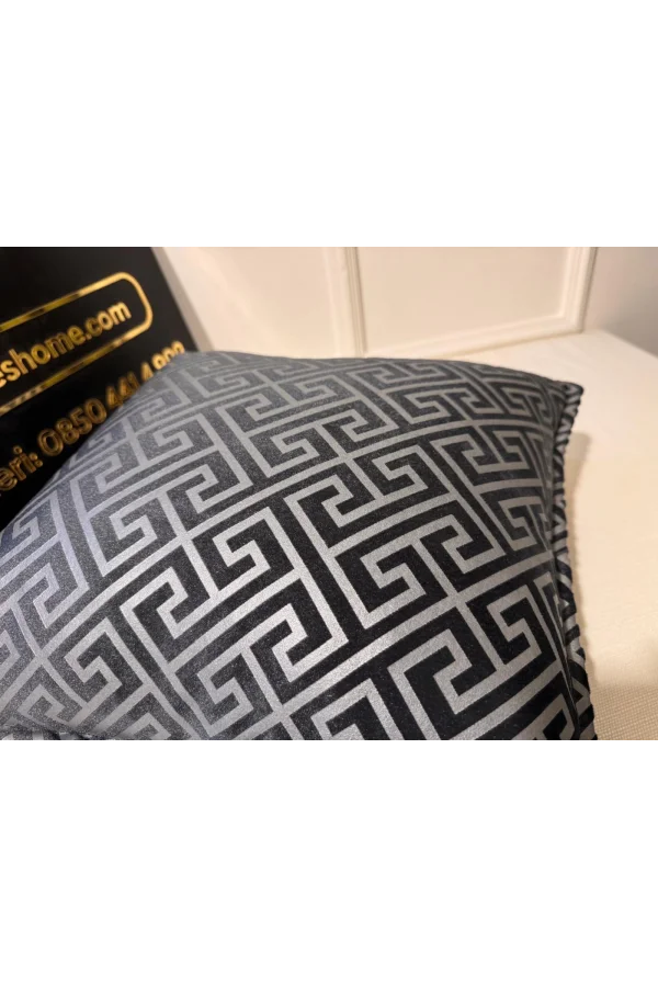 NİVEMESHOME MONET ZİGZAG PILLOW COVER ANTHRACITE-GRAY 45 X 45