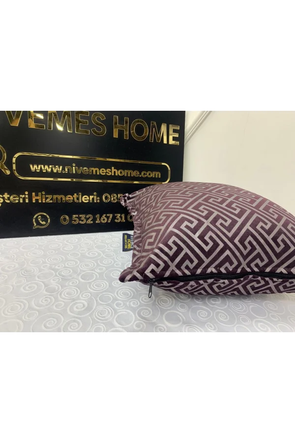 NIVEMESHOME MONET ZIGZAG PILLOW COVER MUSTARD 45 X 45