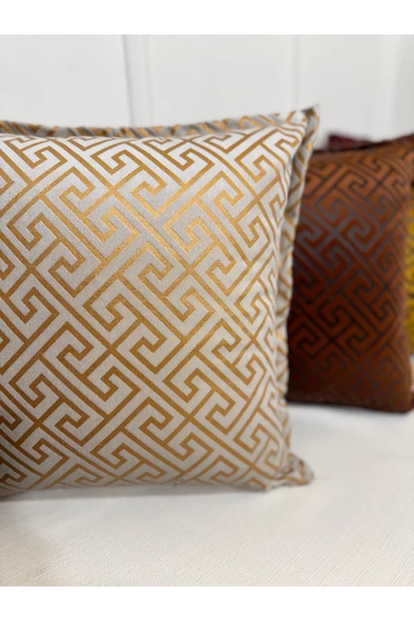 NİVEMESHOME MONET ZİGZAG KIRLENT KILIFI SARAI-KREM 45 X 45