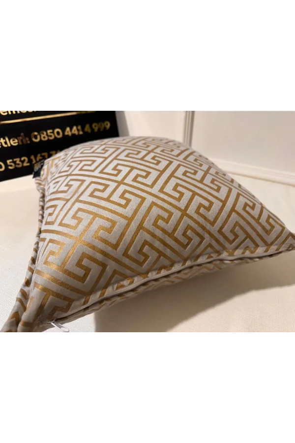 NİVEMESHOME MONET ZİGZAG KIRLENT KILIFI SARAI-KREM 45 X 45