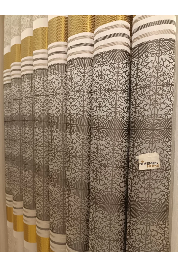 NİVEMESHOME MONZA V-2002 ATLANTİS KLASSISCHES 1/3 DICKES VORHANGSTOFF BPT.