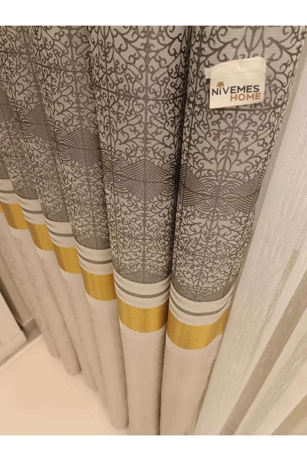 NİVEMESHOME MONZA V-2002 ATLANTİS KLASSISCHES 1/3 DICKES VORHANGSTOFF BPT.