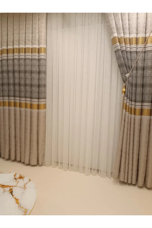 NİVEMESHOME MONZA V-2002 ATLANTİS KLASSISCHES 1/3 DICKES VORHANGSTOFF BPT.