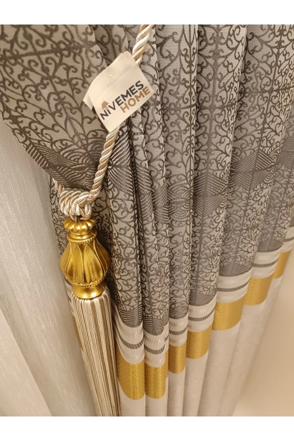 NİVEMESHOME MONZA V-2002 ATLANTİS KLASSISCHES 1/3 DICKES VORHANGSTOFF BPT.