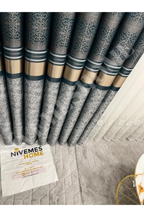 НИВЕМЕСХОМЕ MONZA V-22003 LAGÜN КЛАССИКА 1/3 ПЛОТНО СКАФАННАЯ ЗАНАВЕСКА APM