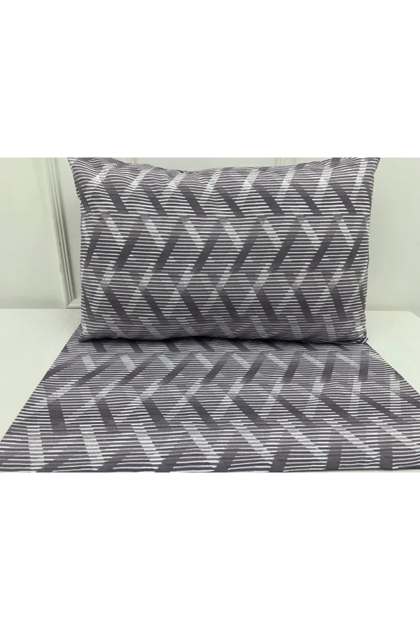 NİVEMESHOME Фиолетовый чехол с полосатым узором с 2-мя подушками размером 50x70.