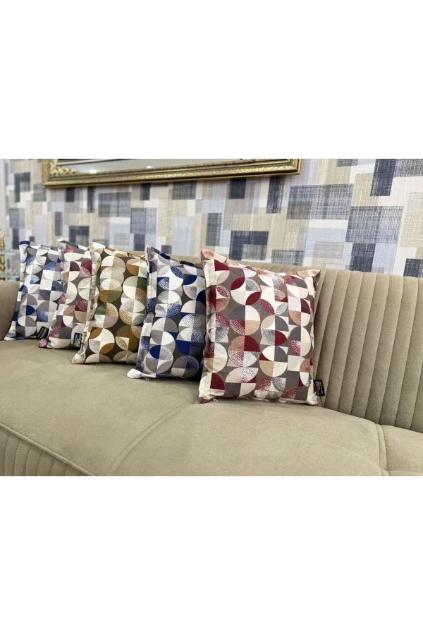 NİVEMESHOME MOZAİK BORDO-GRİ(45X45) KIRLENT KILIFI