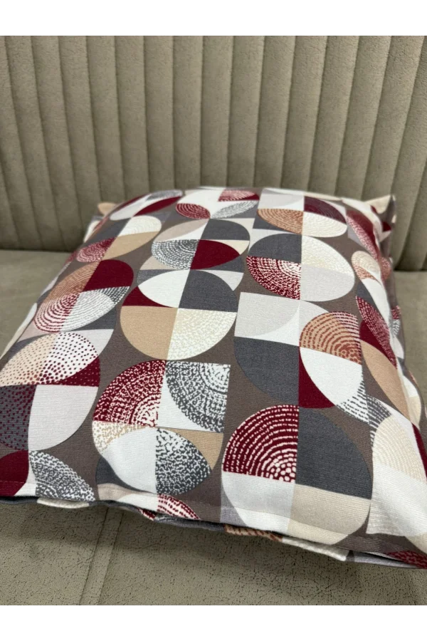 NİVEMESHOME MOZAİK BORDO-GRİ(45X45) KIRLENT KILIFI