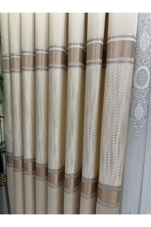 NİVEMESHOME MOZAİK FT614163 V-101 CREMA 1/3 TESSUTO FONDO A TESSITURA FITA PESANTE