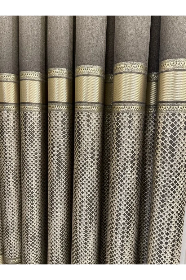 NİVEMESHOME МОЗАИКА FT614163 V-5302 ANTRASİT 1/3 ЩЕЛКАНЫЙ УДЛИНЕННЫЙ ЗАНАВЕС APM